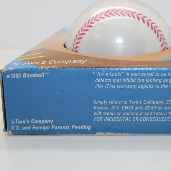 Vintage Baseball It's A LOCK Combination Padlock #1203 by Two's Company NEW - Picture 4 of 4